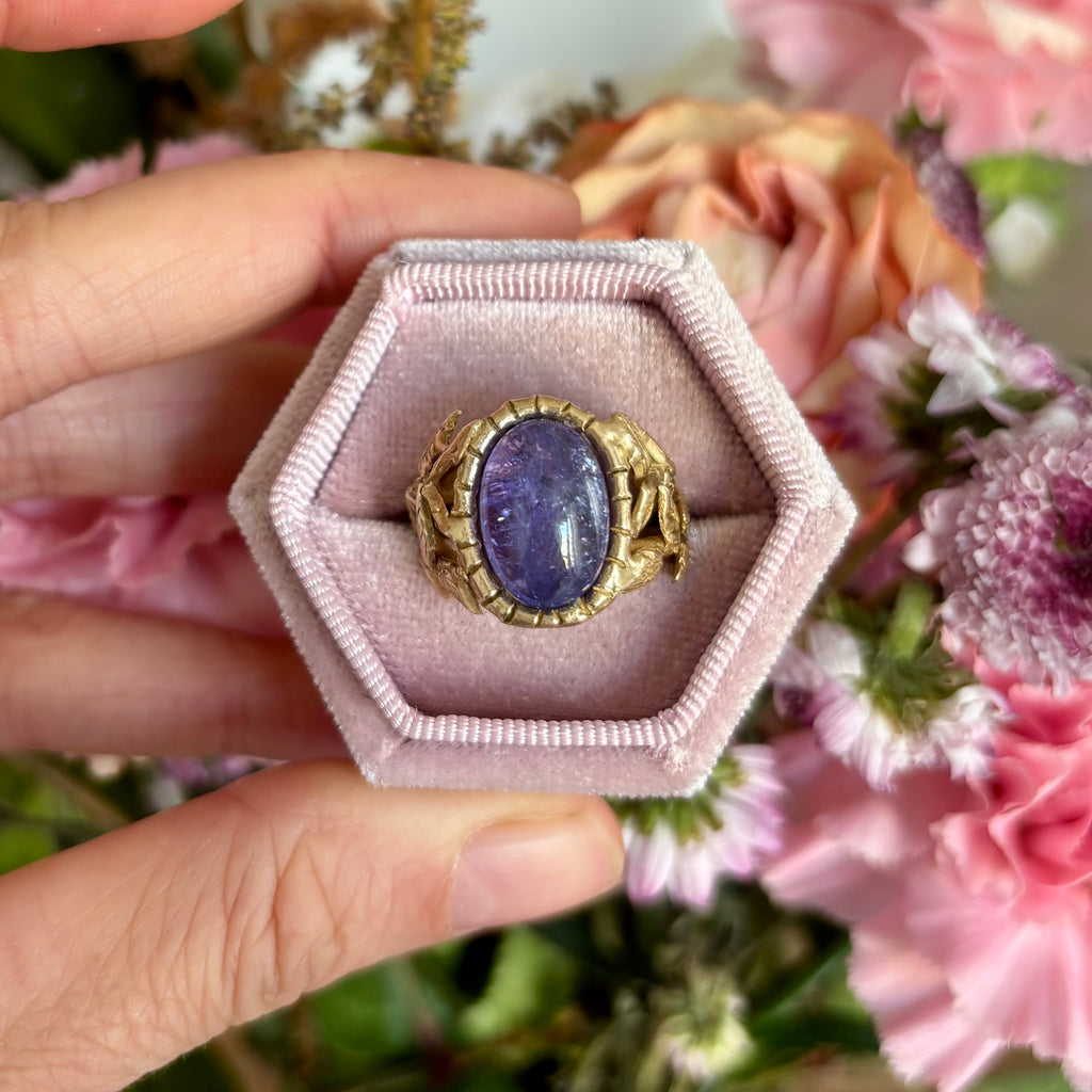 Anello Foglie con Tanzanite