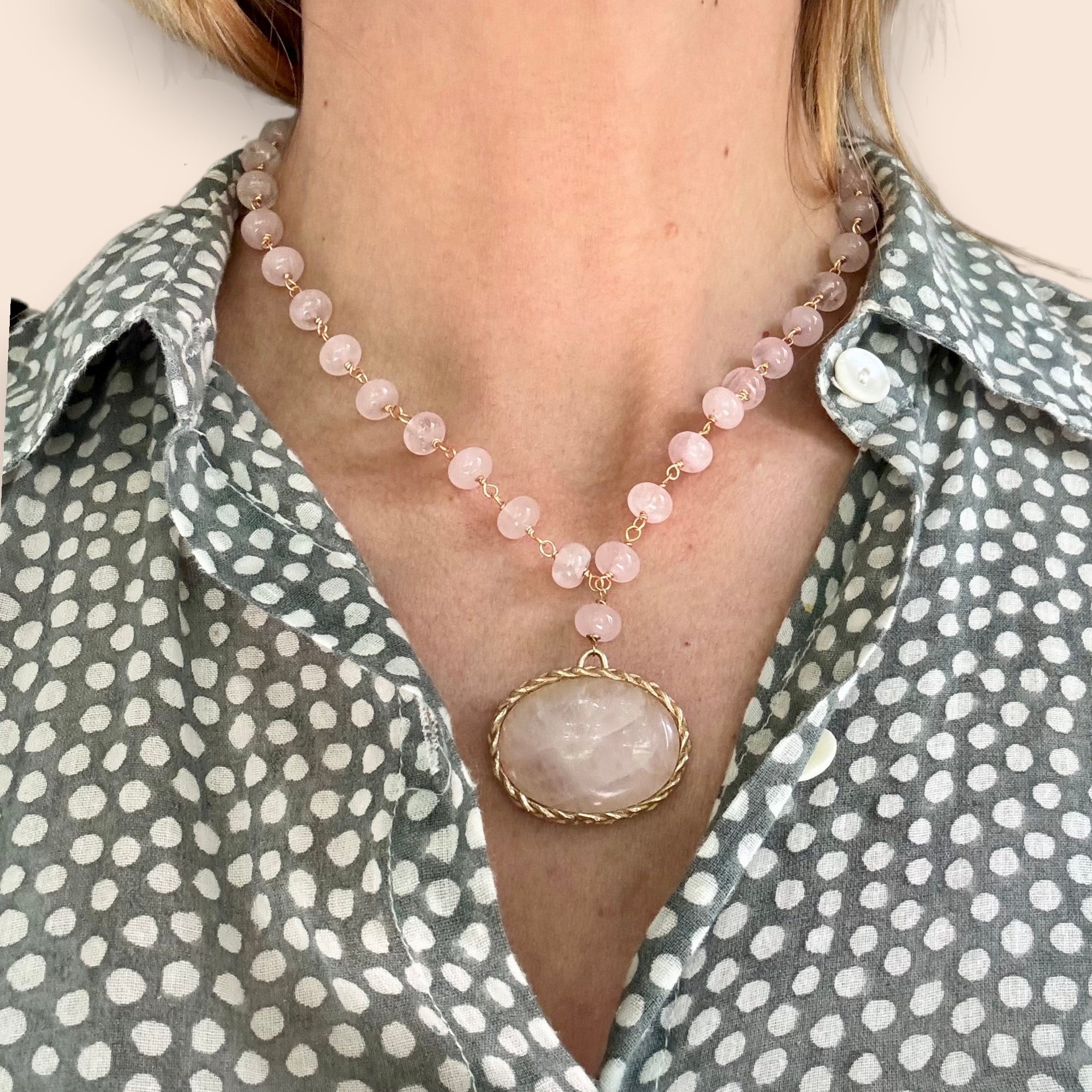 Collana Quarzo rosa