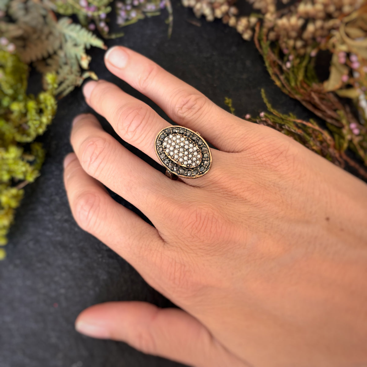 Anello Rombo ovale