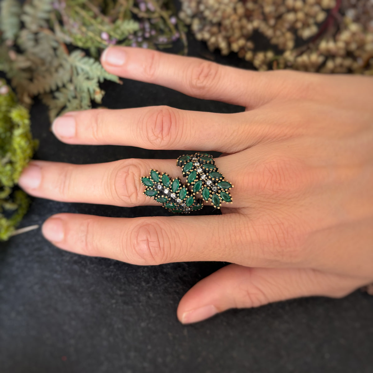 Anello Felce colorata