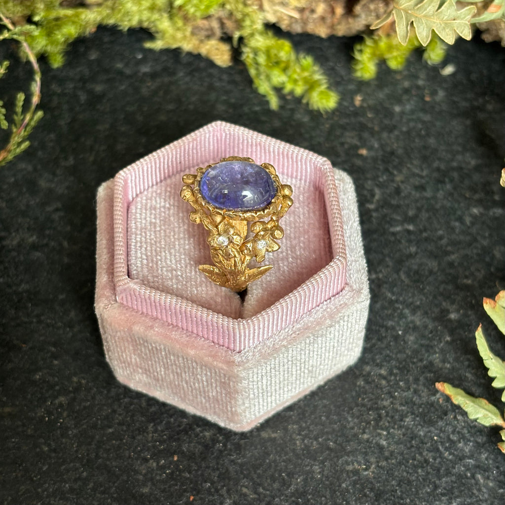 Anello fiori di Tanzanite