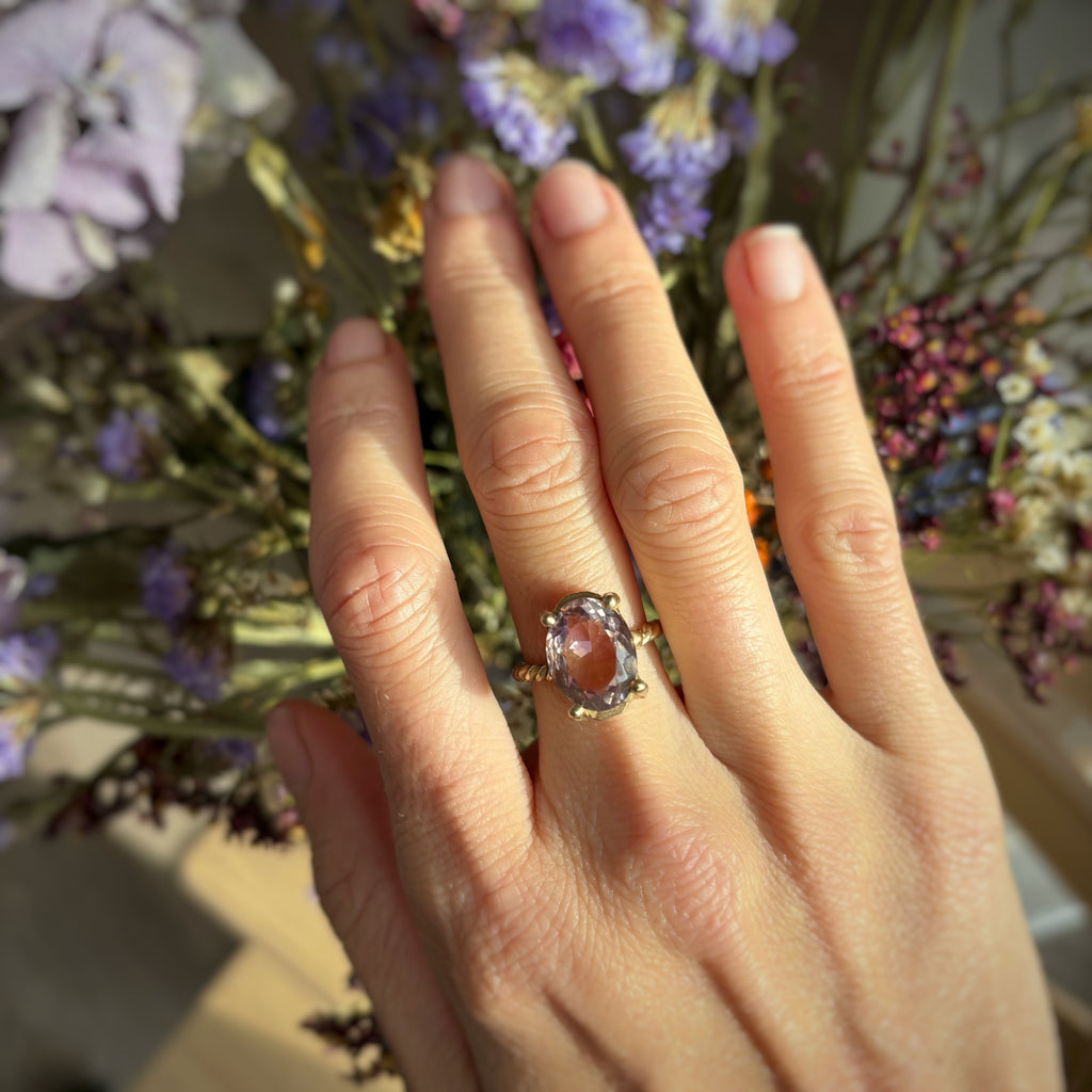 Anello Ametrino rettangolare