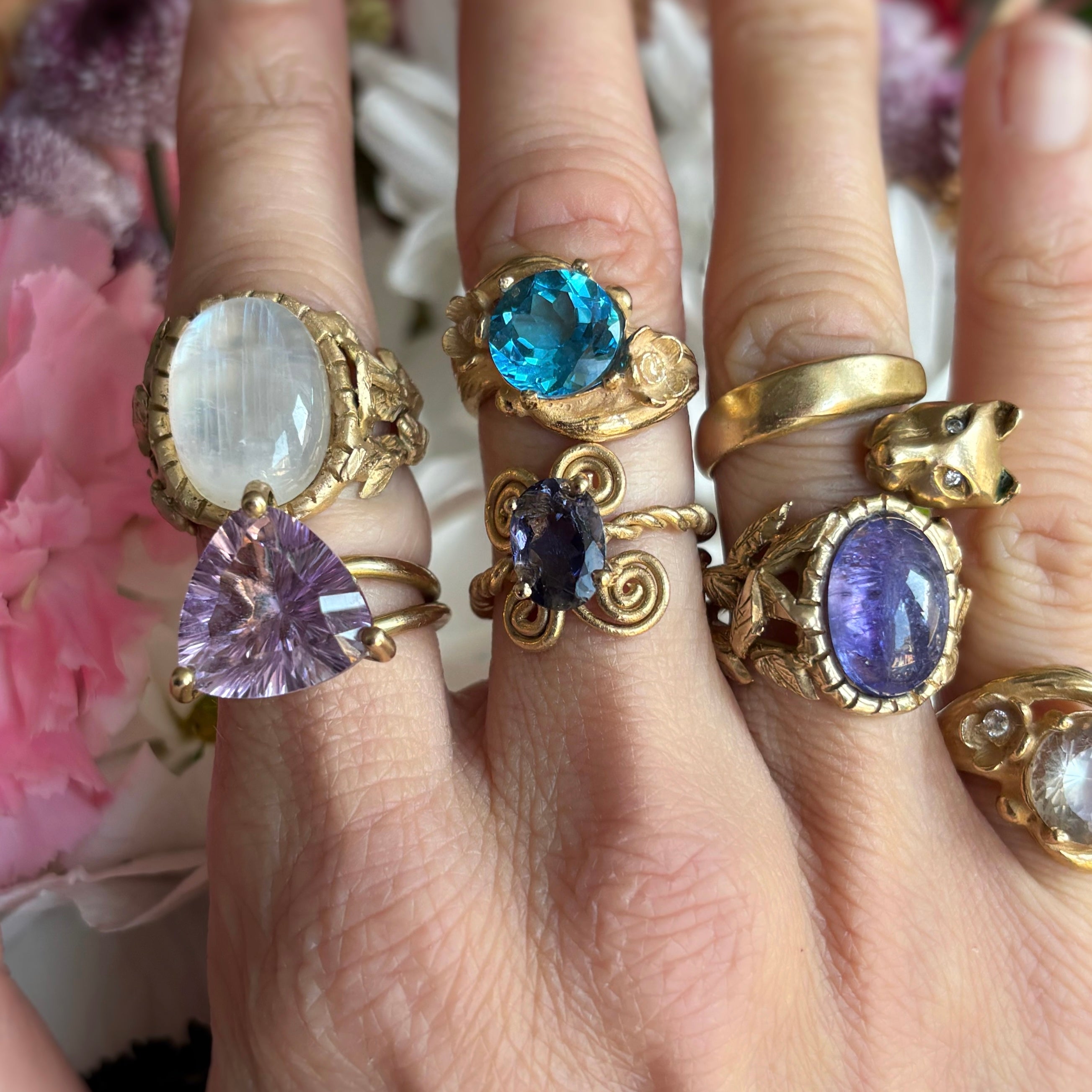 Anello Iolite Ovale