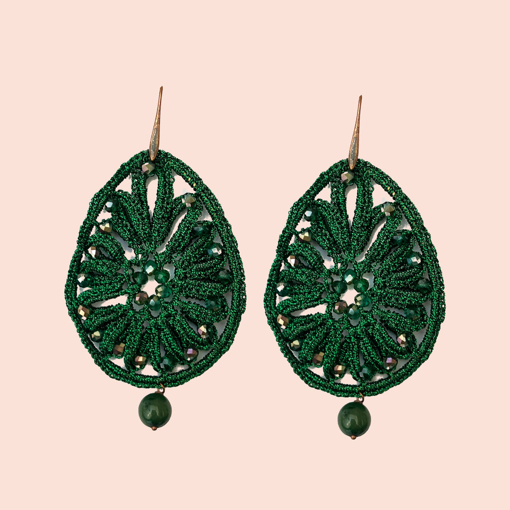 Orecchini pizzo goccia