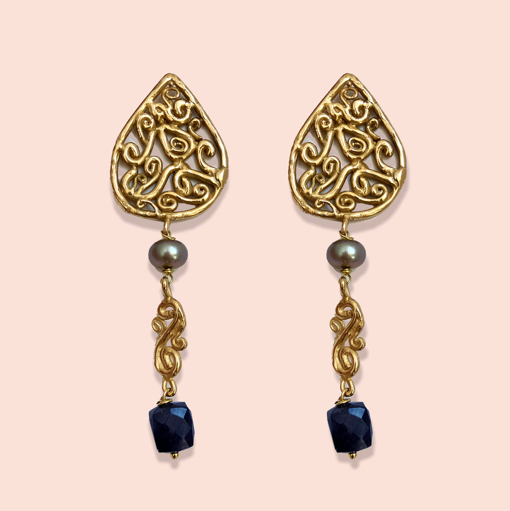 Orecchino doppia spirale