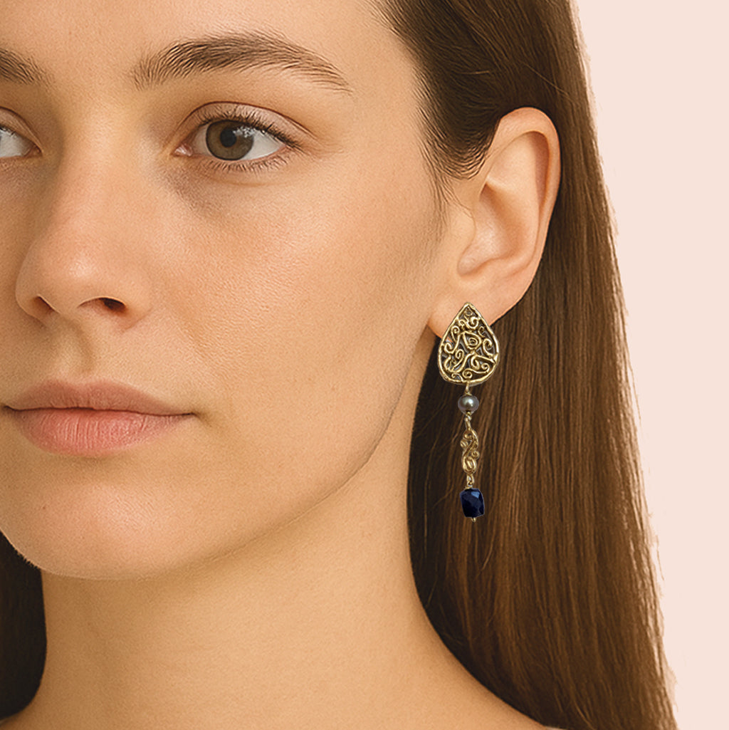 Orecchino doppia spirale