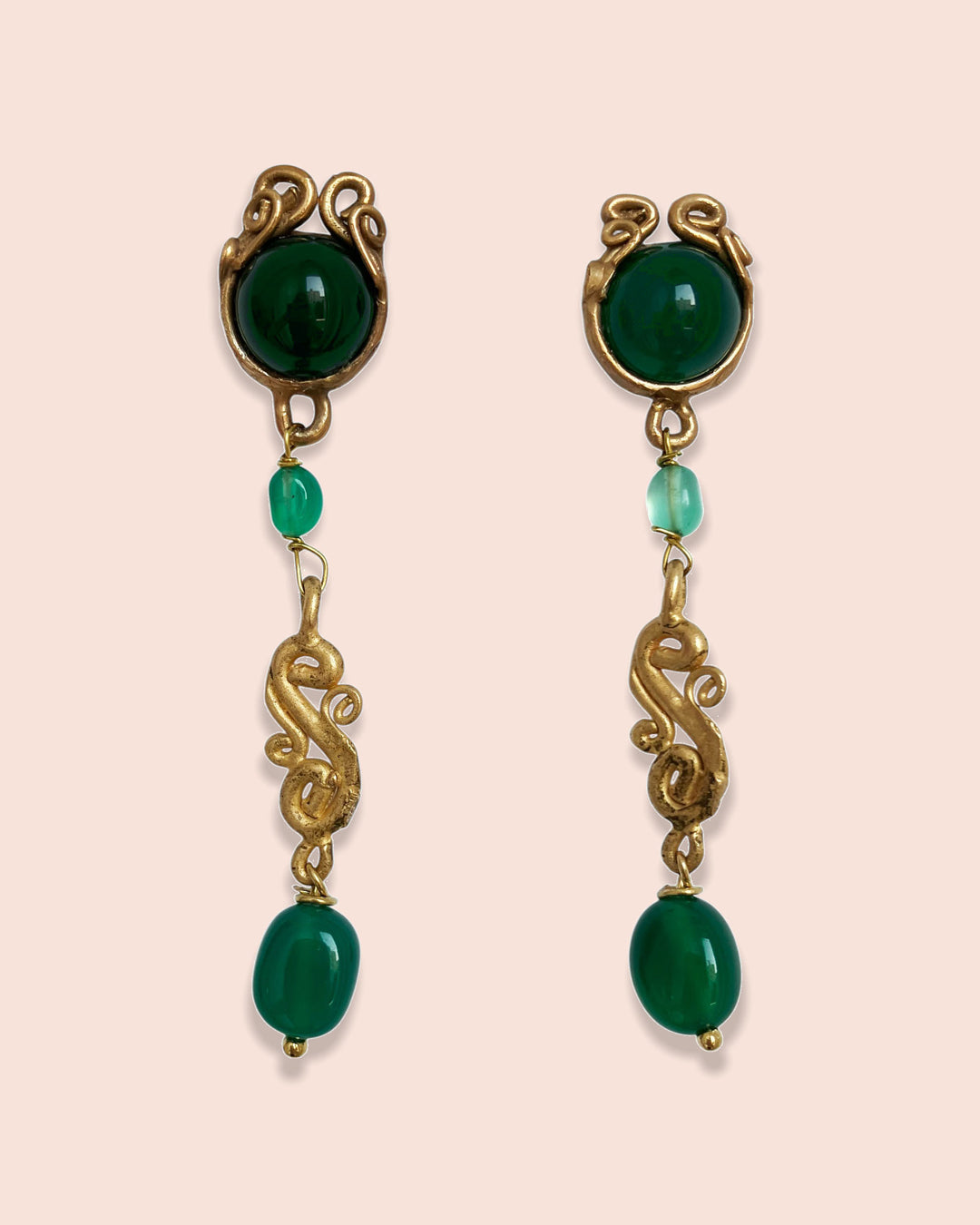 Orecchini spirali verdi