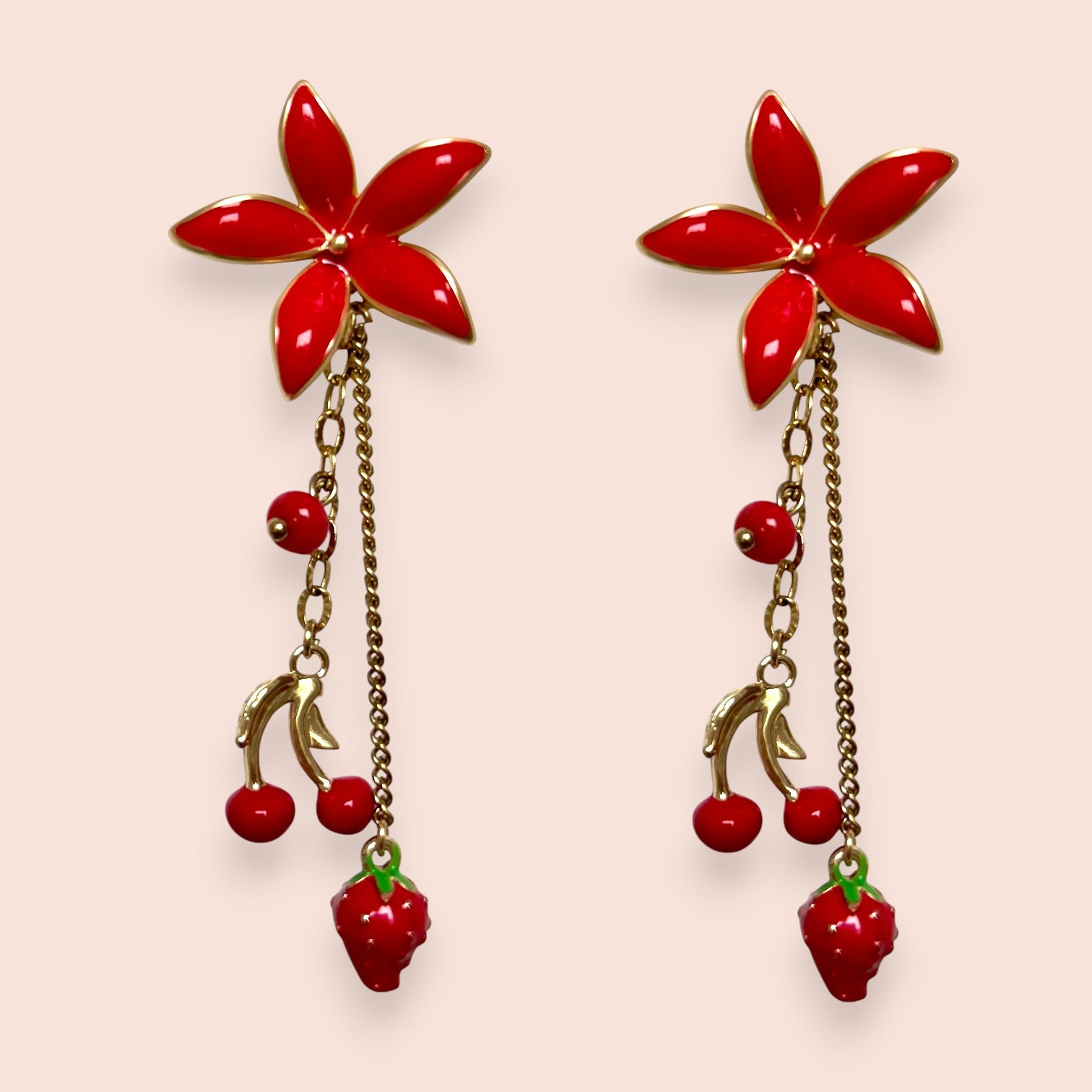 Orecchini Fragole e Ciliegie