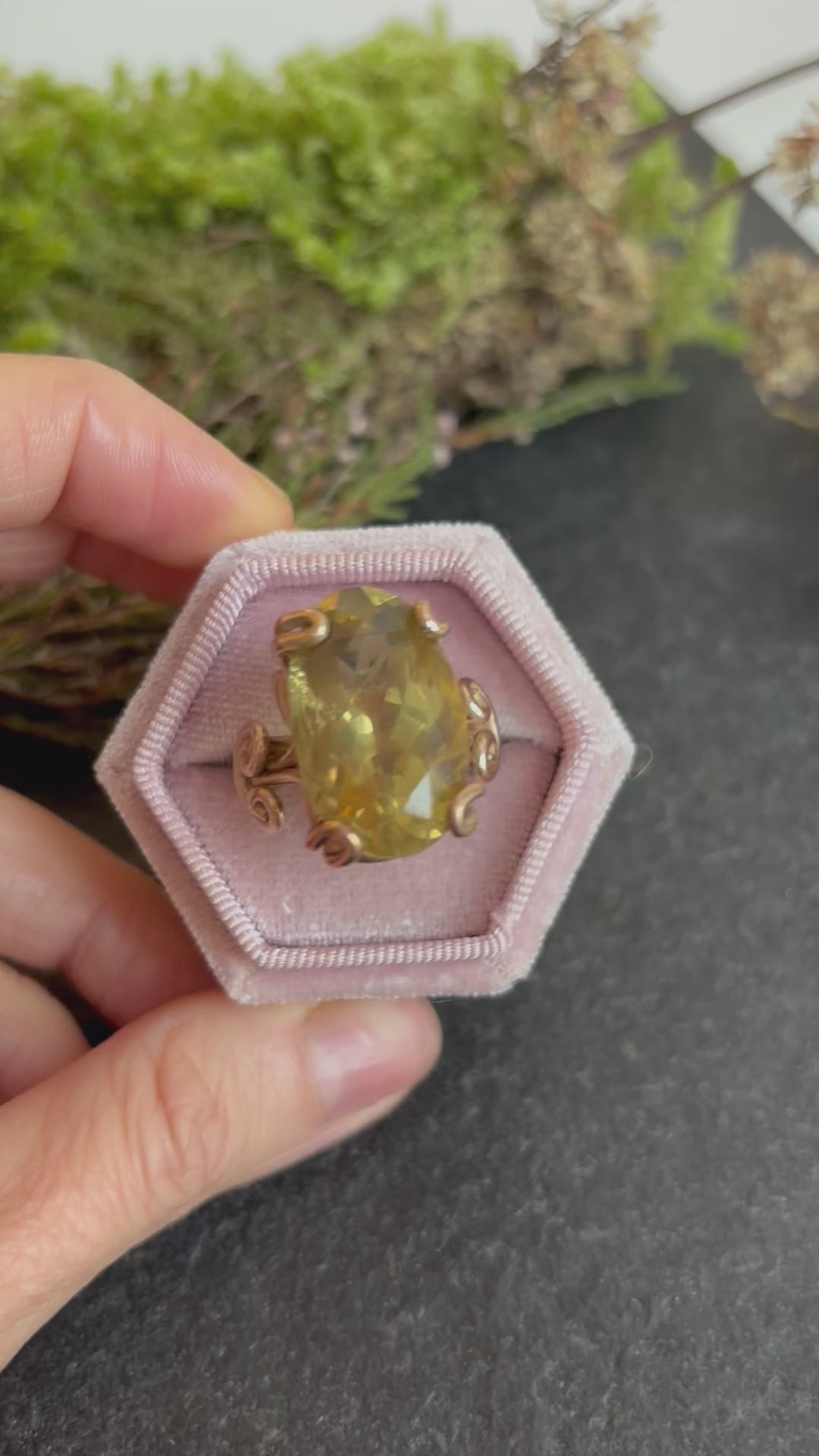 Anello quarzo citrino