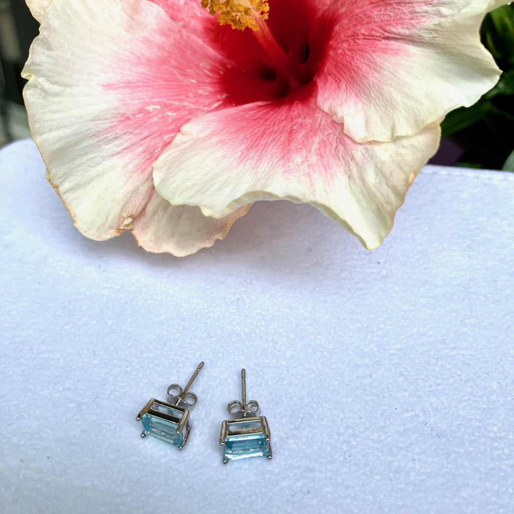 Orecchini punto luce rettangolo